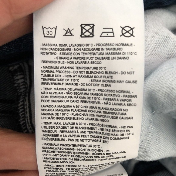 Armani Exchange A|X Straight Fit J16 Jeans 28 X 31 Distressed Blue Dark Wash EUC - Picture 11 of 11